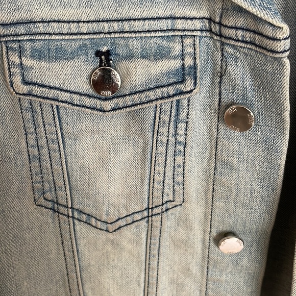 Distressed BLK DNM fringed denim jacket! - Picture 4 of 7